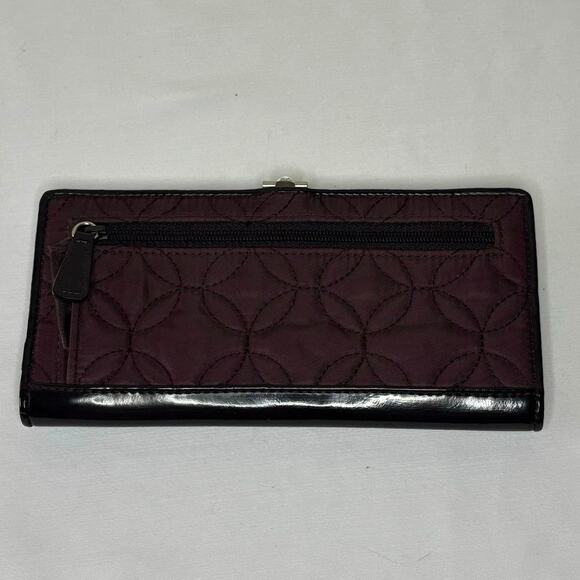 Vera Bradley Quilted Foldover Crossbody Bag & Wallet Set | Eggplant Purple - Picture 9 of 16